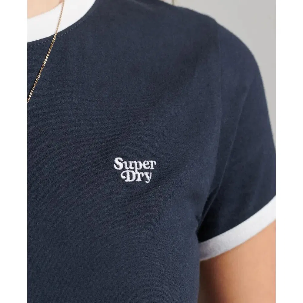 Мужская хлопковая футболка Superdry, Blau — фото 4