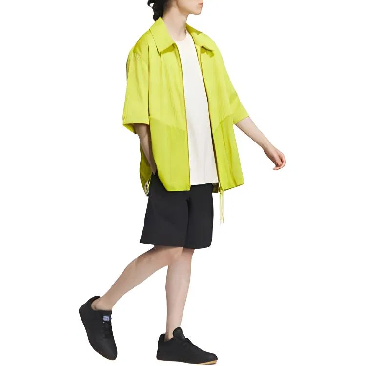 Мужская рубашка с молнией и патчем X Song For The Mute Adidas Originals, Dark Yellow Green — фото 3