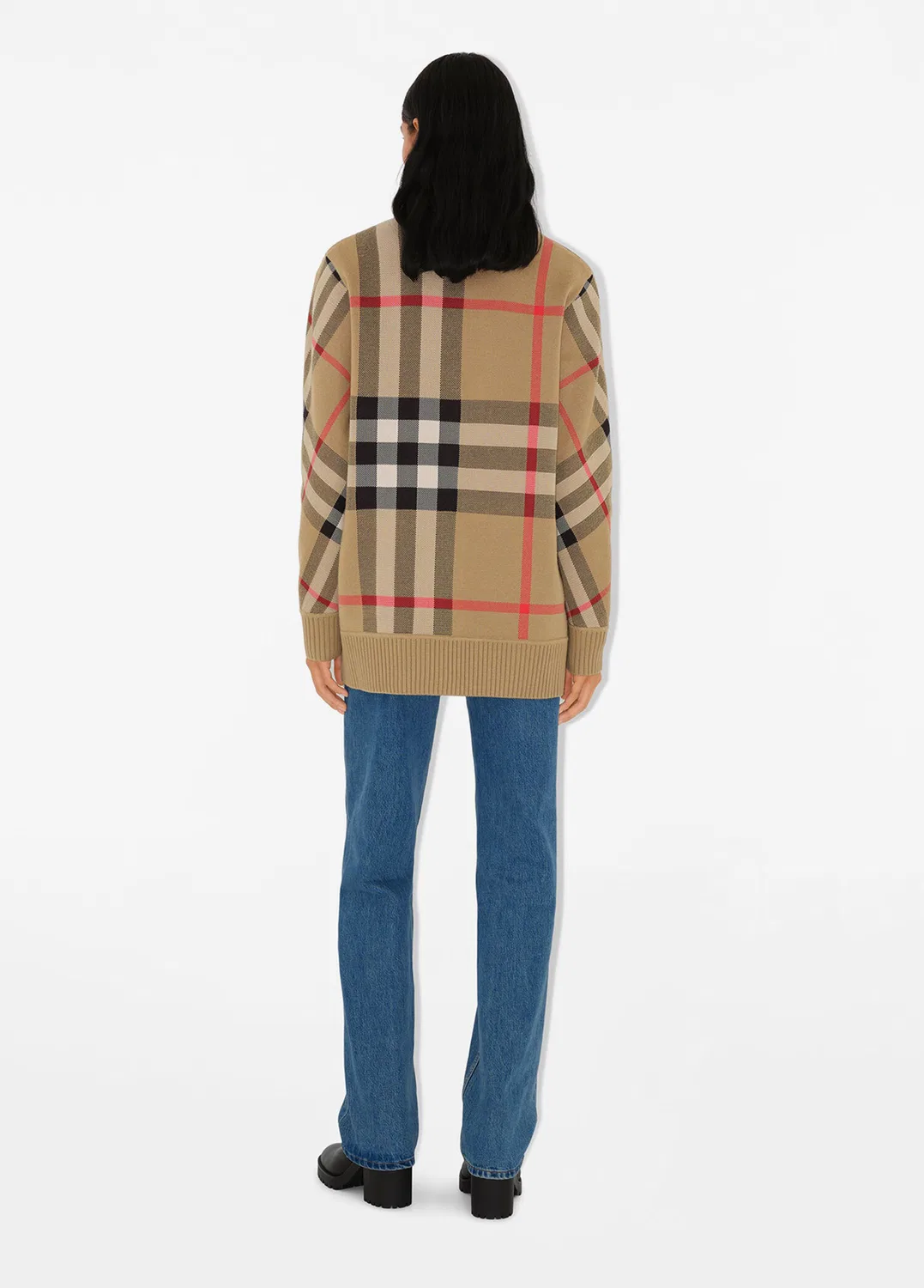 Женский кардиган Burberry Check Bej, бежевый — фото 4