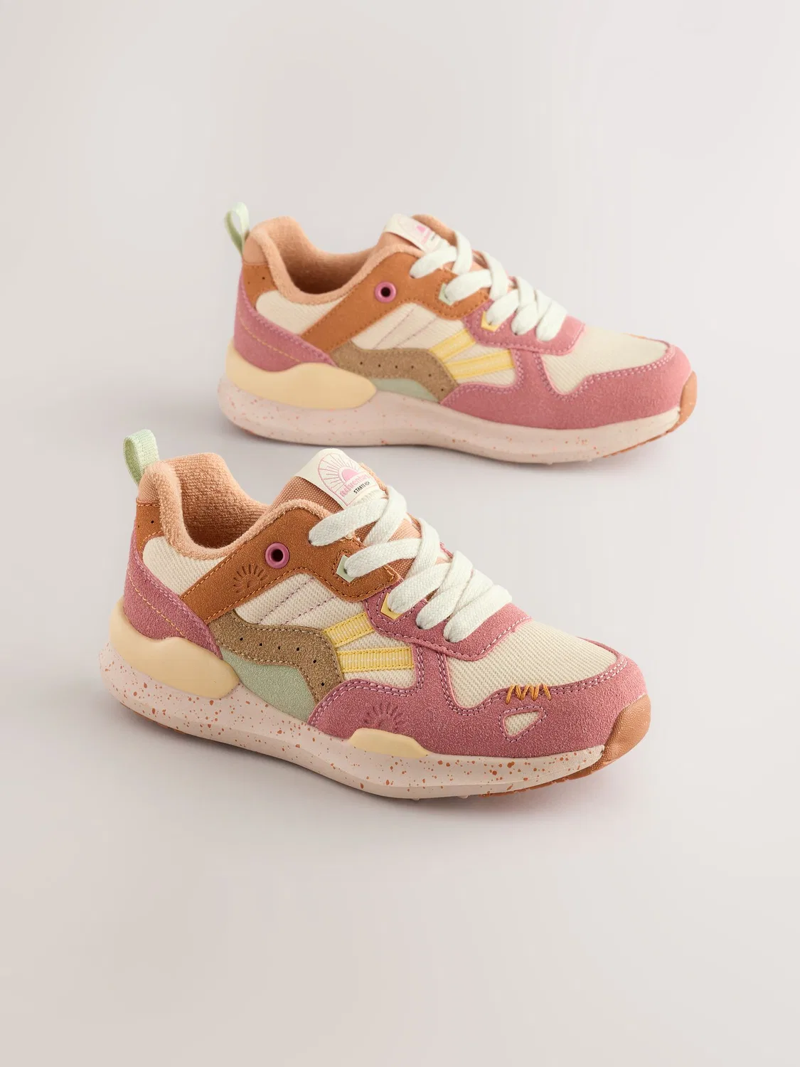 Кроссовки на шнуровке Muted Colourblock Next, приглушенные тона — фото 3