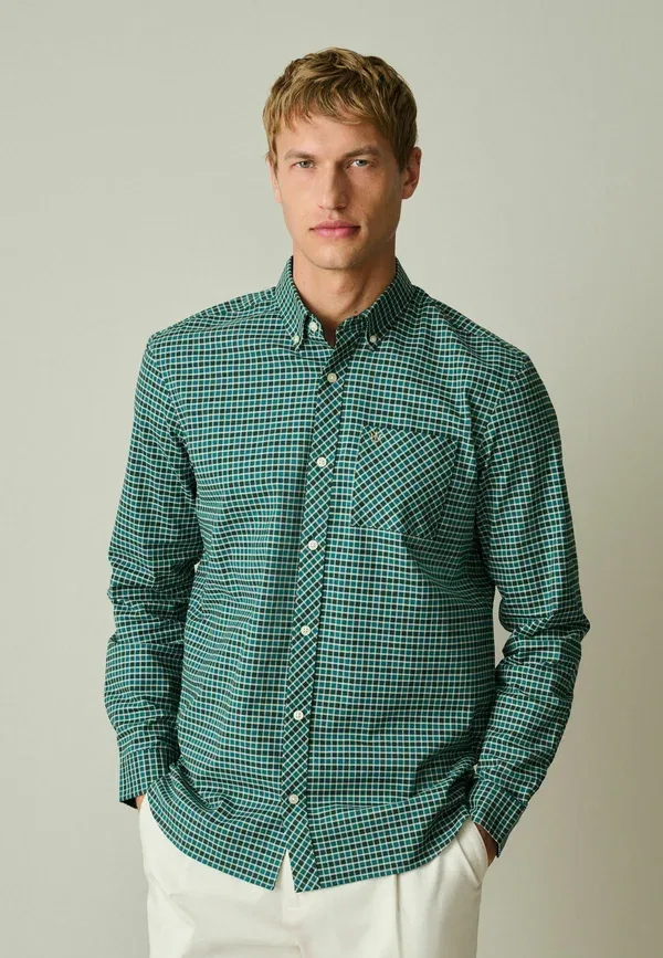 Рубашка с клетчатым принтом Shirt Next, dark green, темно-зеленый
