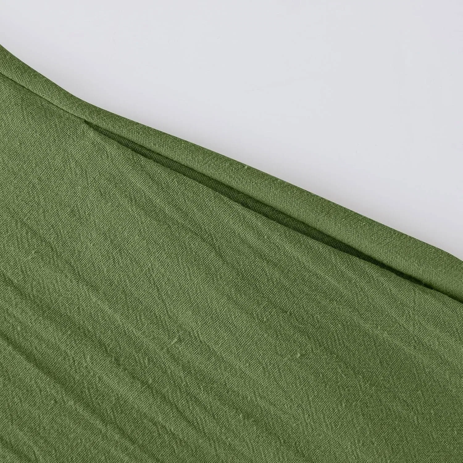 Женское летнее платье макси богема V-образный вырез 3/4 рукав, Green — фото 4