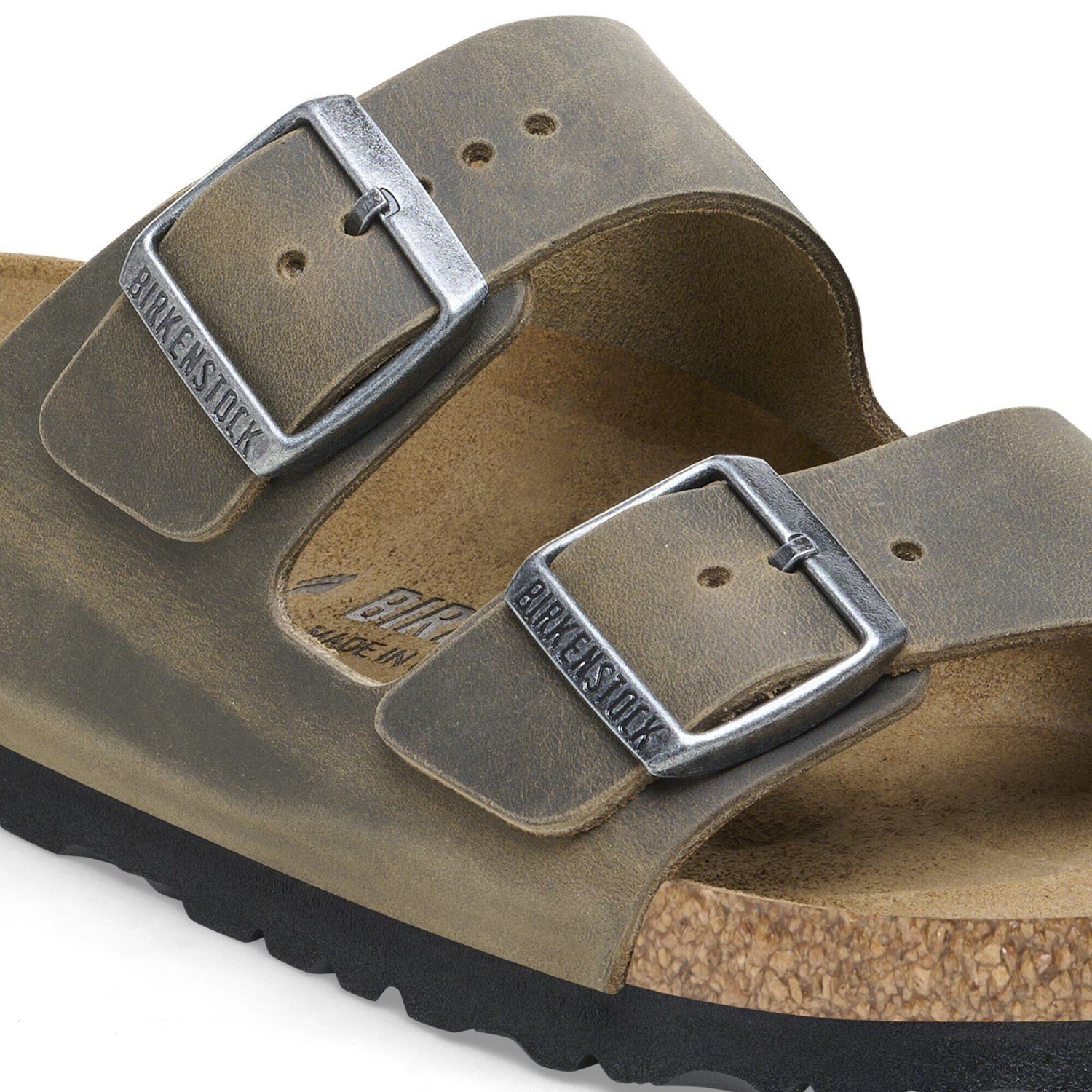 Сандалии Birkenstock Arizona Natural Leather Oiled, хаки — фото 4