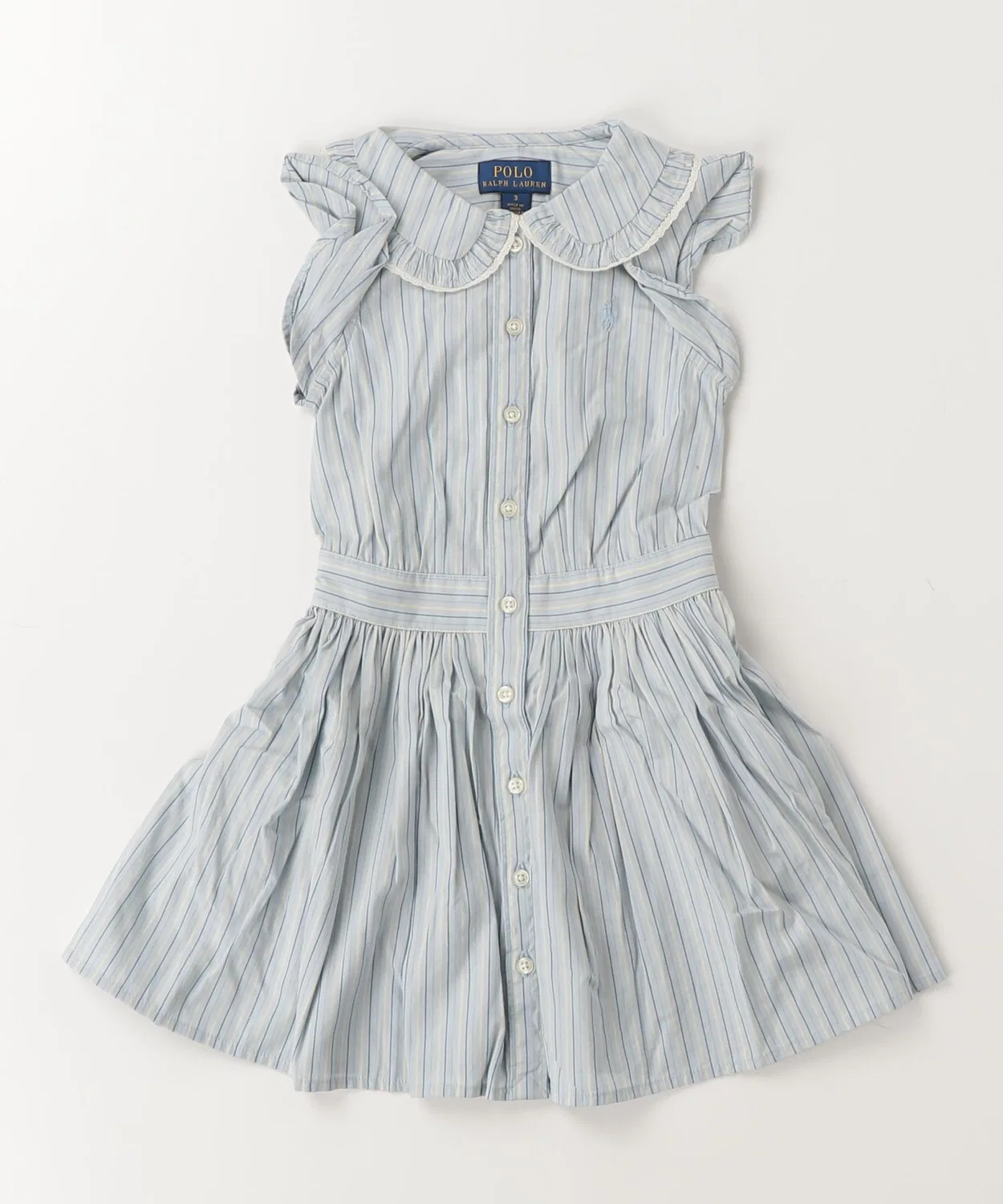 Детское платье-рубашка из хлопка с принтом Polo Ralph Lauren Childrenswear, Multi — фото 3
