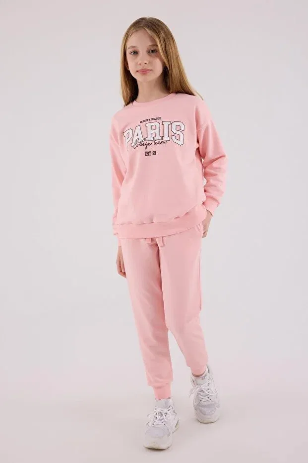 Детский комплект спортивного костюма для девочек с принтом Jaju Baby, Pink