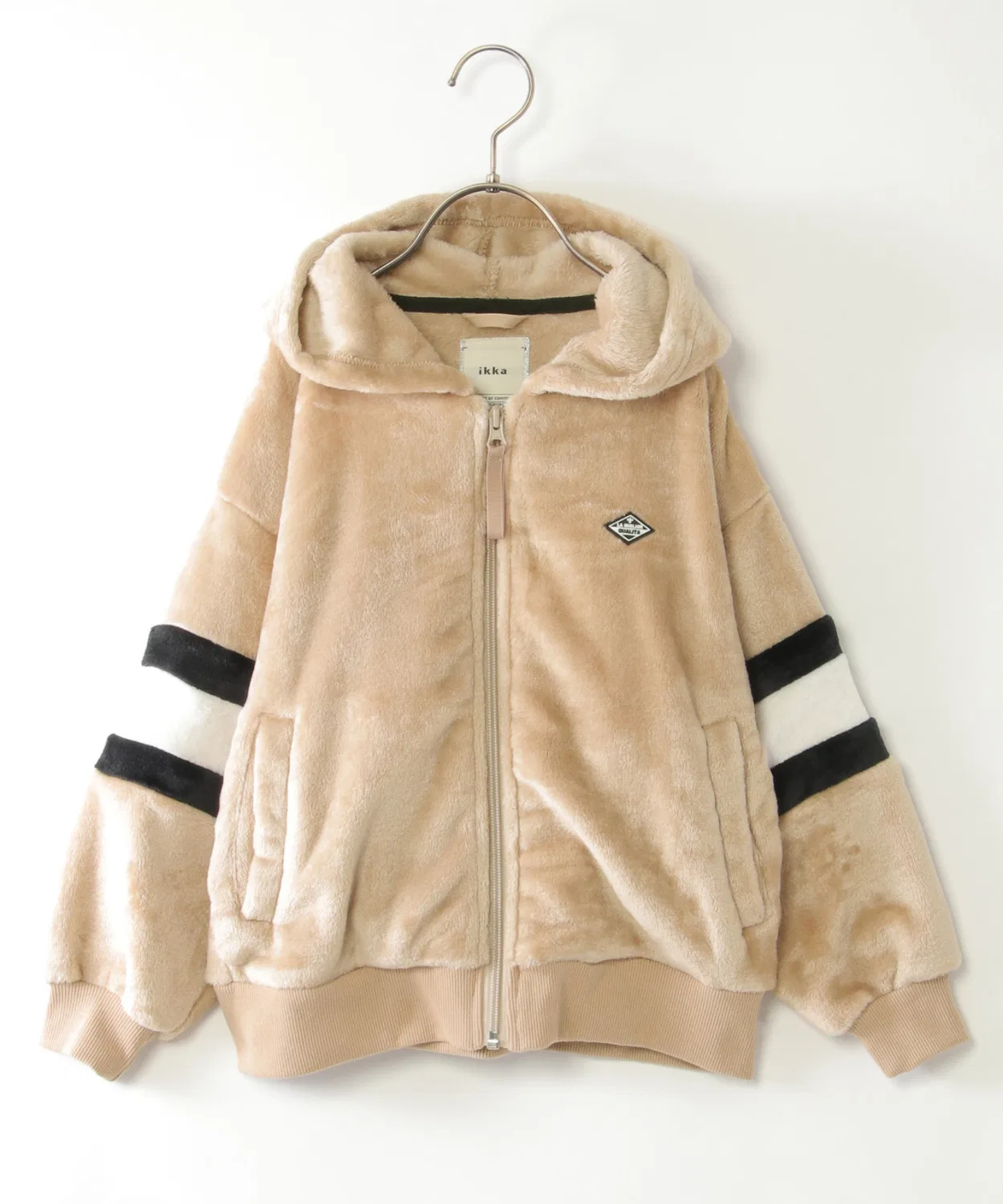 Детская куртка-худи из флиса с принтом 110-160 см ikka, Beige