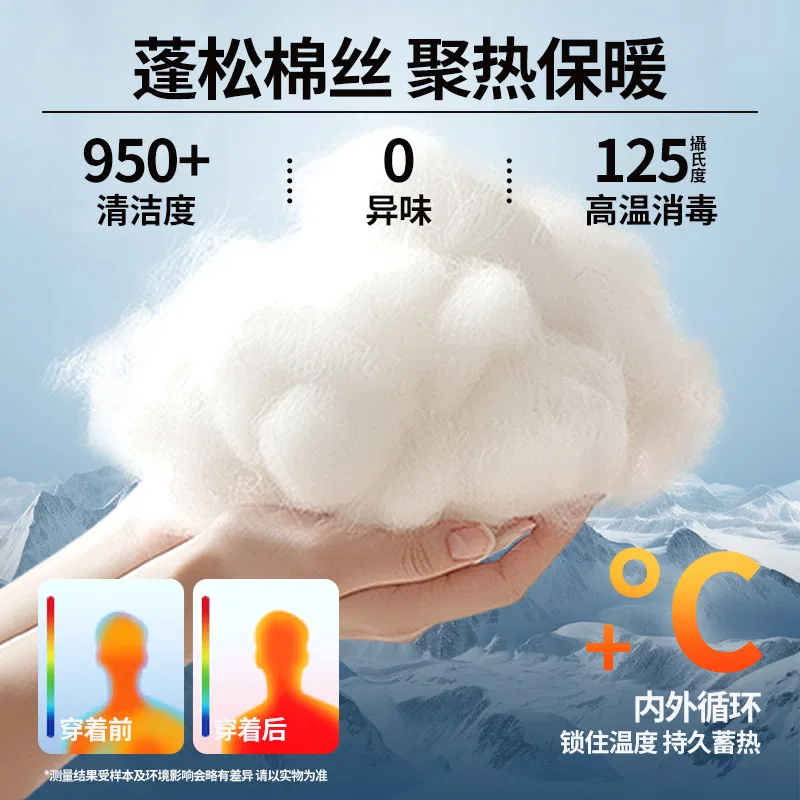 Детская пуховая куртка свободного кроя с принтом Tonlion, Ivory White Tb Minimalist Lion Chest Logo — фото 4