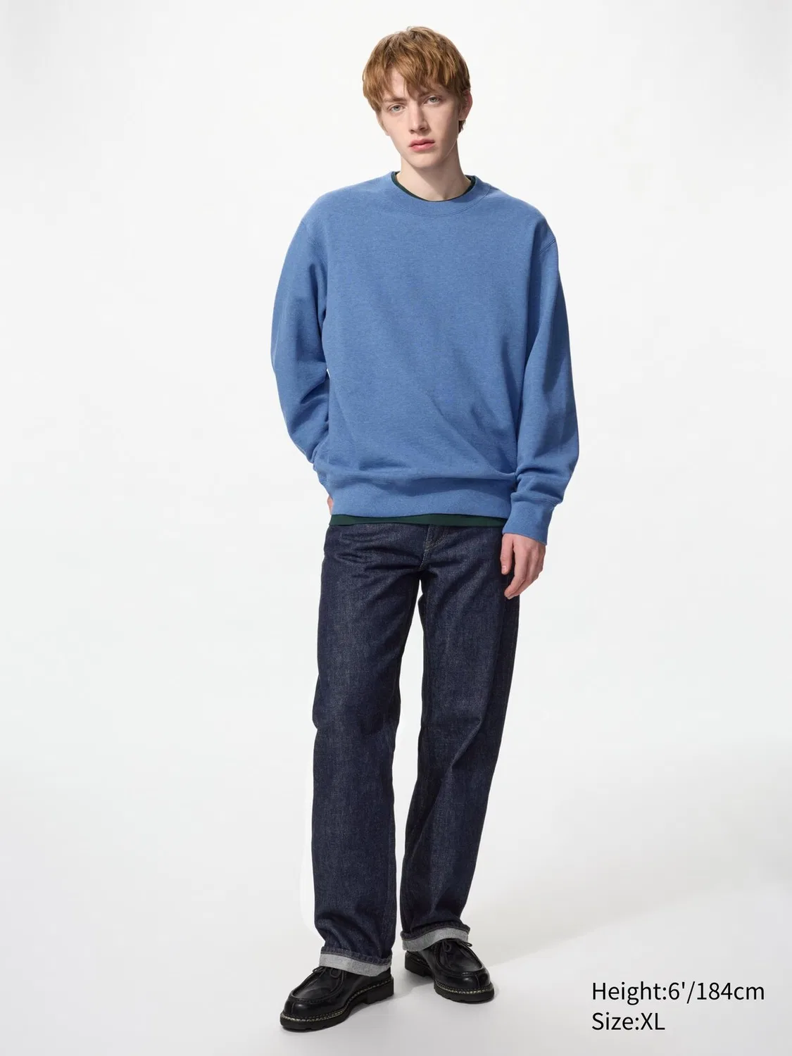 Толстовка Uniqlo, повседневная одежда, синий — фото 4