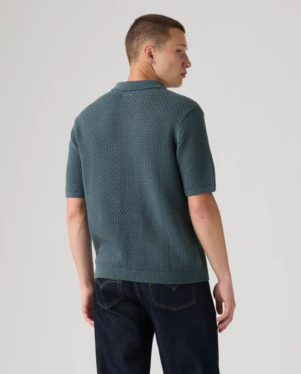 Мужской джемпер с коротким рукавом и поло Levi's, Verde — фото 2