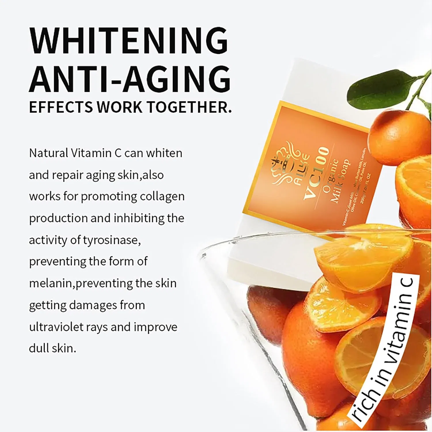Мыло для лица и тела AILKE, набор 5 шт, 200 г, Brightening Ailke Boost Luster — фото 3