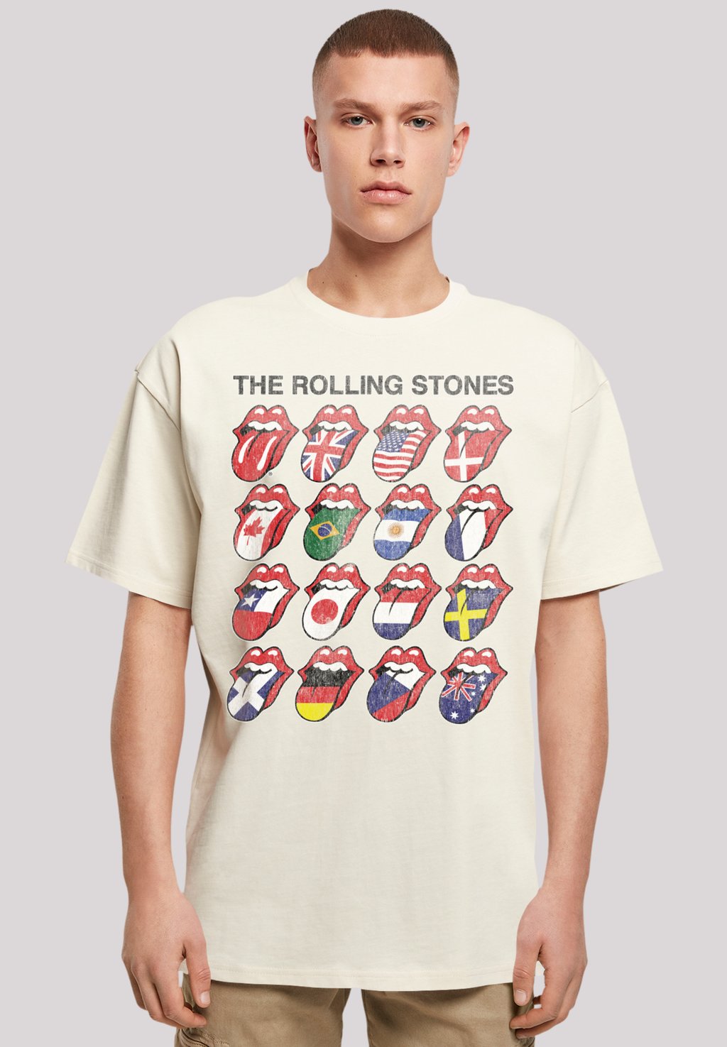 

Футболка с принтом THE ROLLING STONES VOODOO LOUNGE TONGUES F4NT4STIC, бежевый