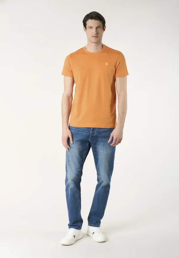 Футболка хлопковая Basic t-shirt U.S. Polo Assn., Arancio, оранжевый — фото 2