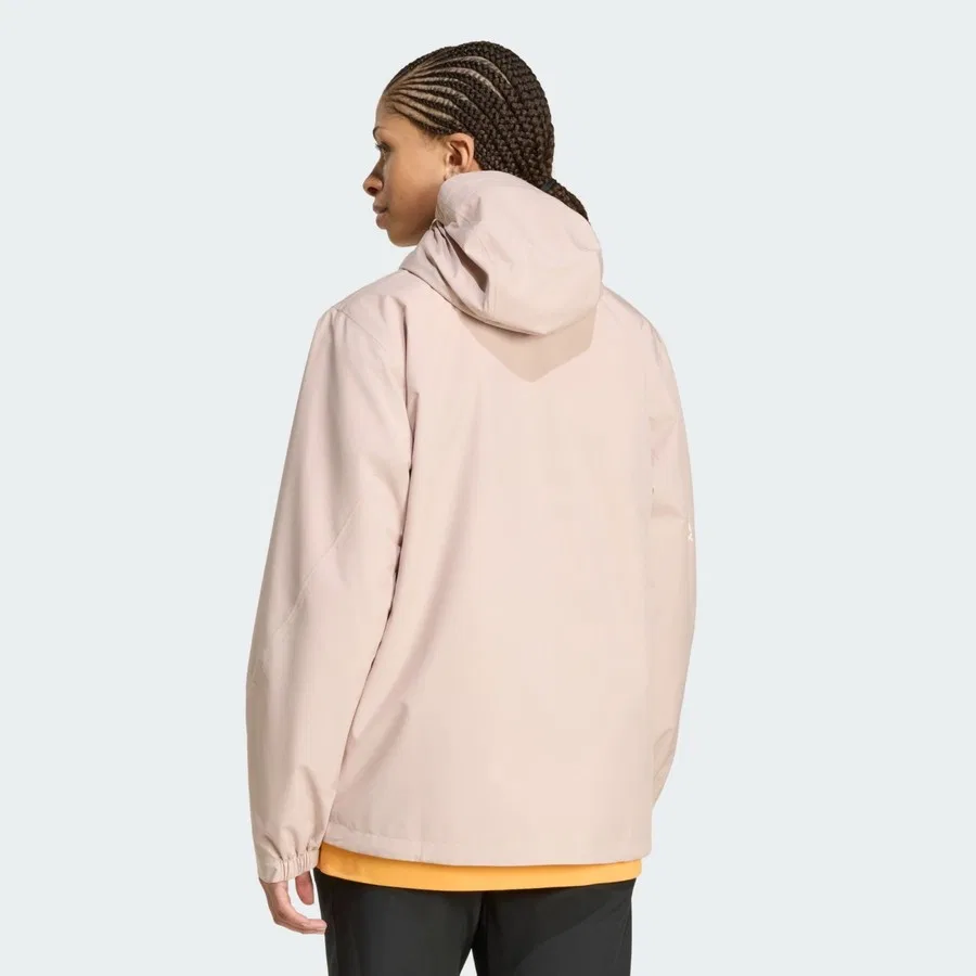 Женский дождевик с капюшоном Terrex Multi 2 Layer Climaproof adidas, Бежевый — фото 2