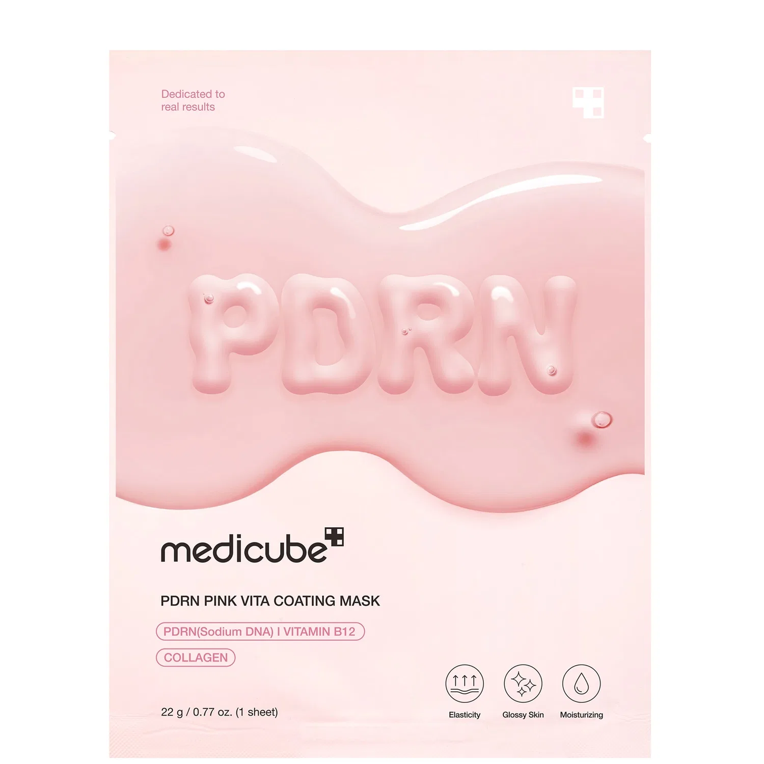 Тканевая маска для лица с PDRN и витамином B12 PDRN Pink Vita Coating Mask Medicube