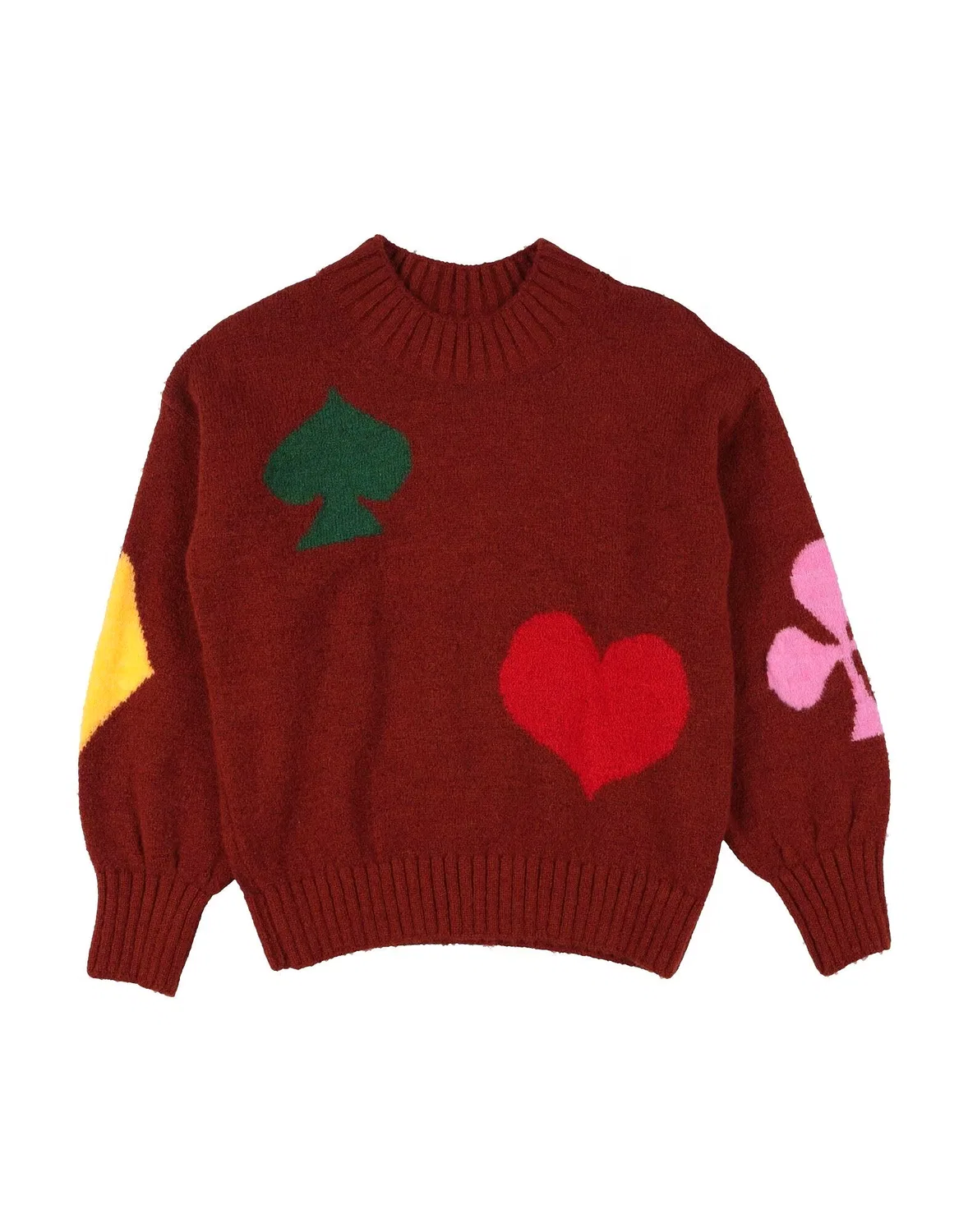 Свитер с интарсией Intarsia-Knit Bobo Choses, красно-оранжевый