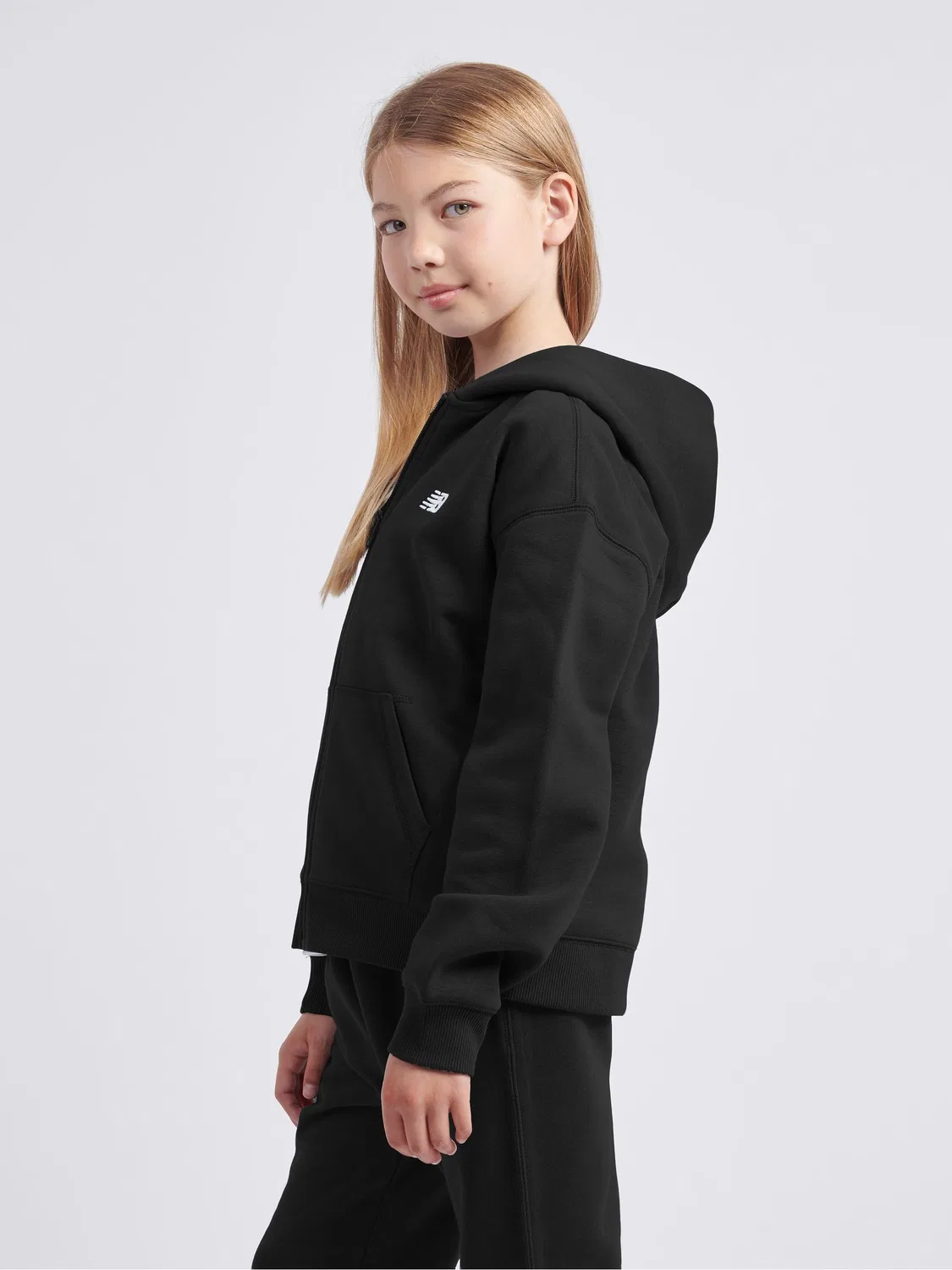 Худи на молнии New Balance, черный — фото 2