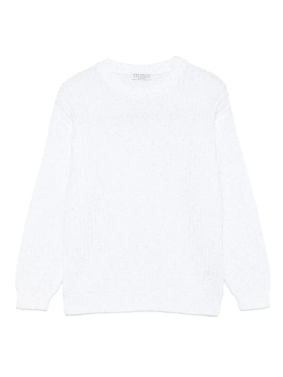 Brunello Cucinelli Трикотажный топ с пайетками белый