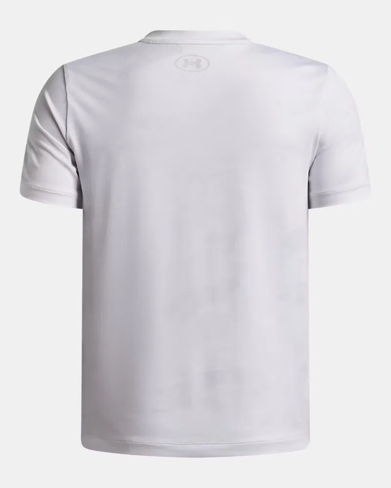 Футболка для мальчиков с коротким рукавом, быстросохнущая, UA Vanish Printed UnderArmour, Halo Gray — фото 2