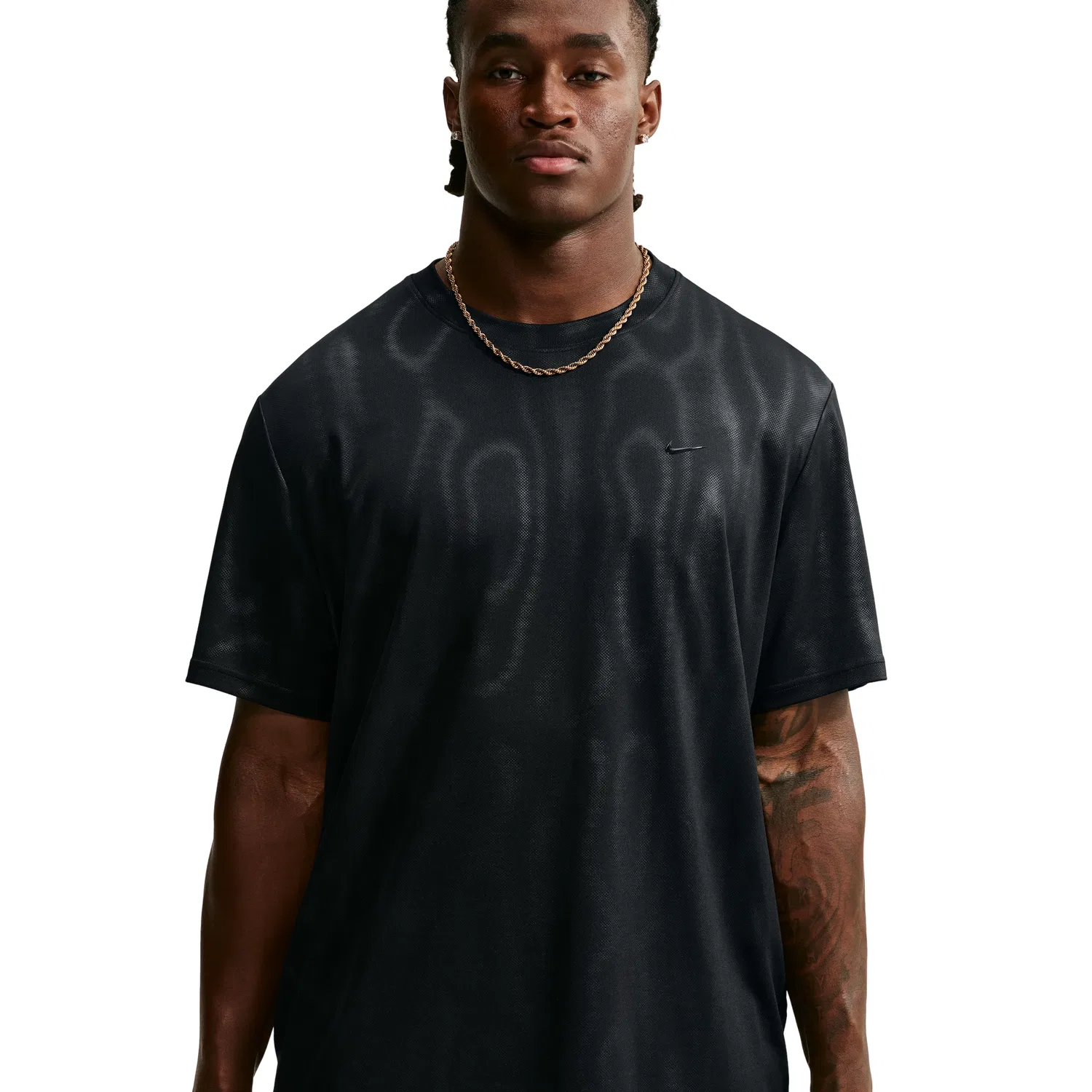 Мужская футболка с принтом Nike N.A.C. Primary Dri-FIT, черный — фото 3