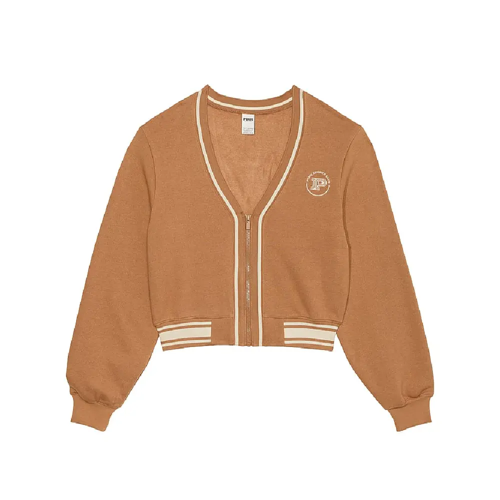 

Кардиган Victoria's Secret Pink Ivy Fleece Front-zip, светло-коричневый