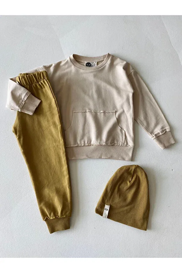 Детский спортивный комплект для девочек 3 предмета Rg Kidsstore, Ecru — фото 3