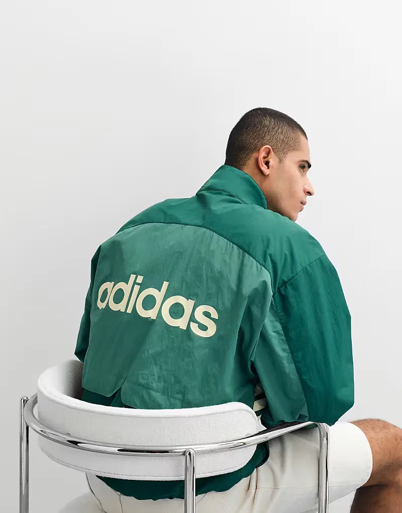 Куртка спортивная Munich тканая Adidas Originals, зеленый — фото 2