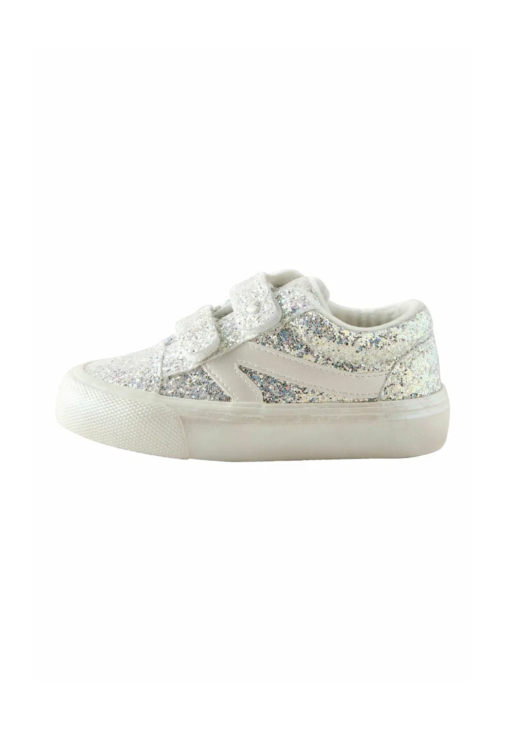 Стандартный крой (f) - застежка на липучках - кроссовки. - кроссовки Next, Silver White Glitter