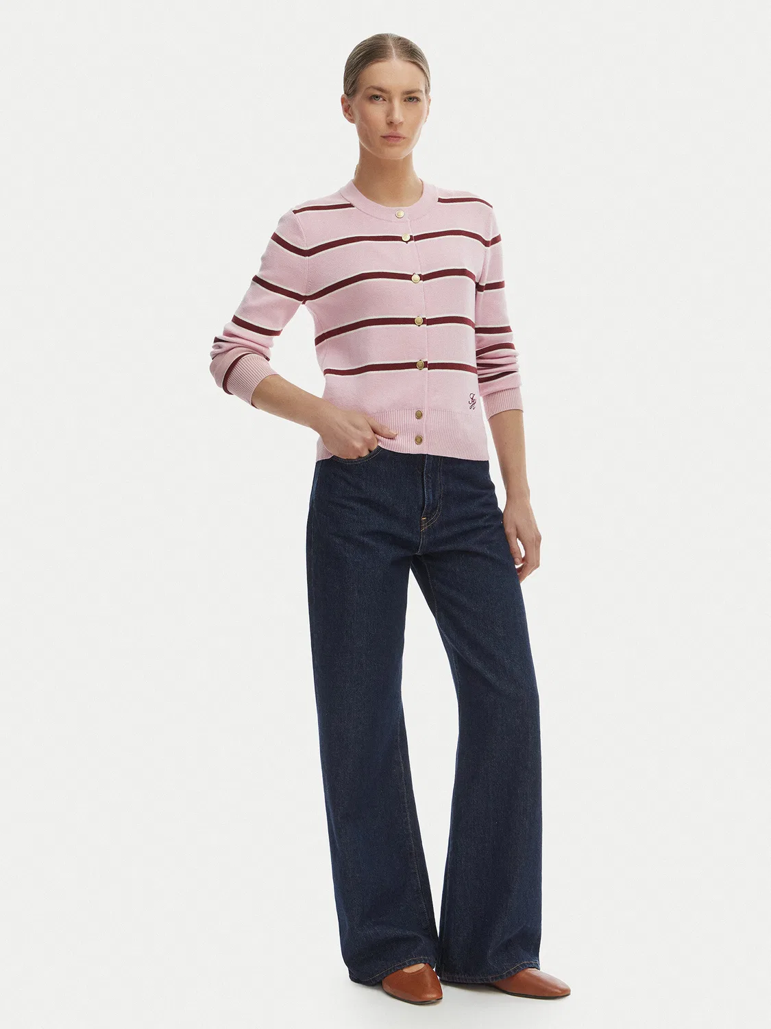 Женский кардиган стандартного кроя Tommy Hilfiger, розовый — фото 2