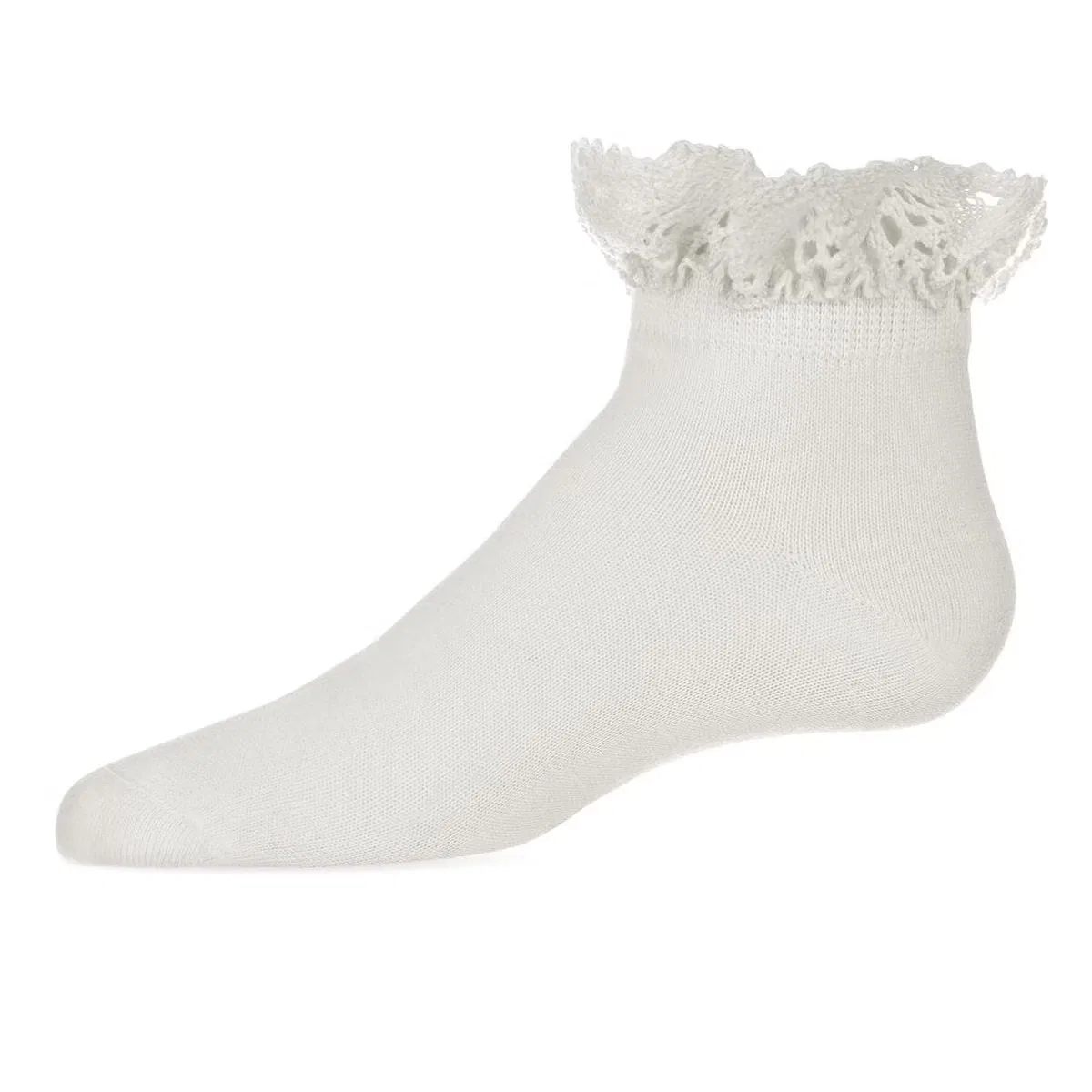 Носки-следы с кружевом MeMoi, Winter White
