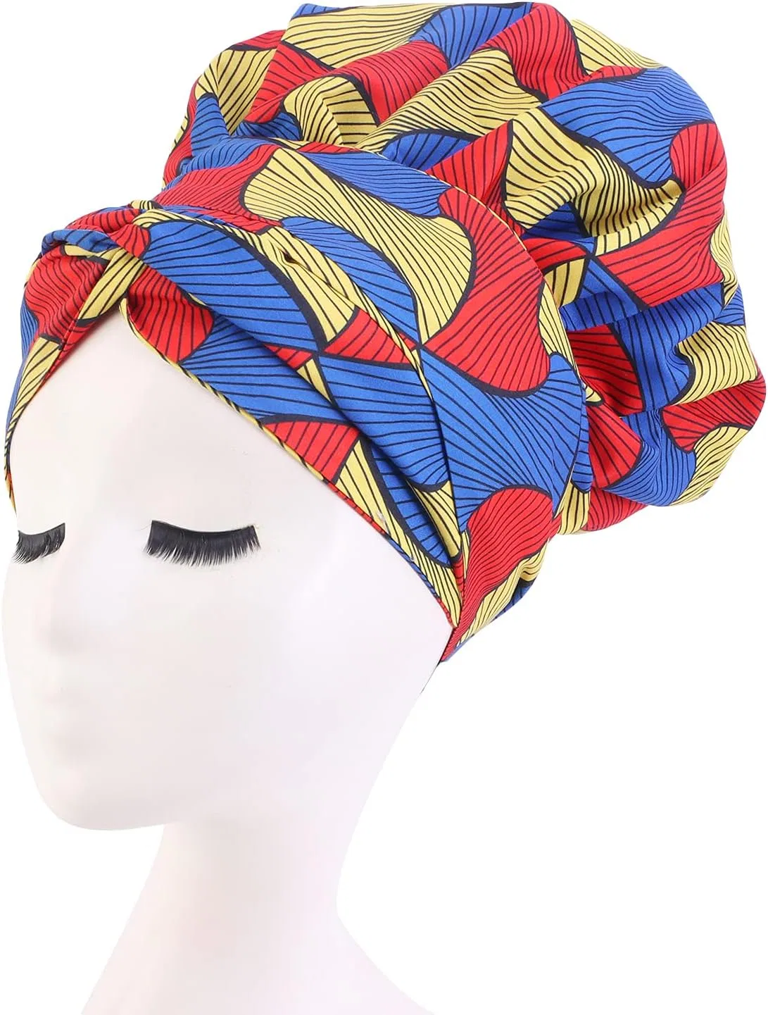Шапочка для душа Satin Double Layer, Cospack, Red, Yellow, Blue Stripes — фото 2