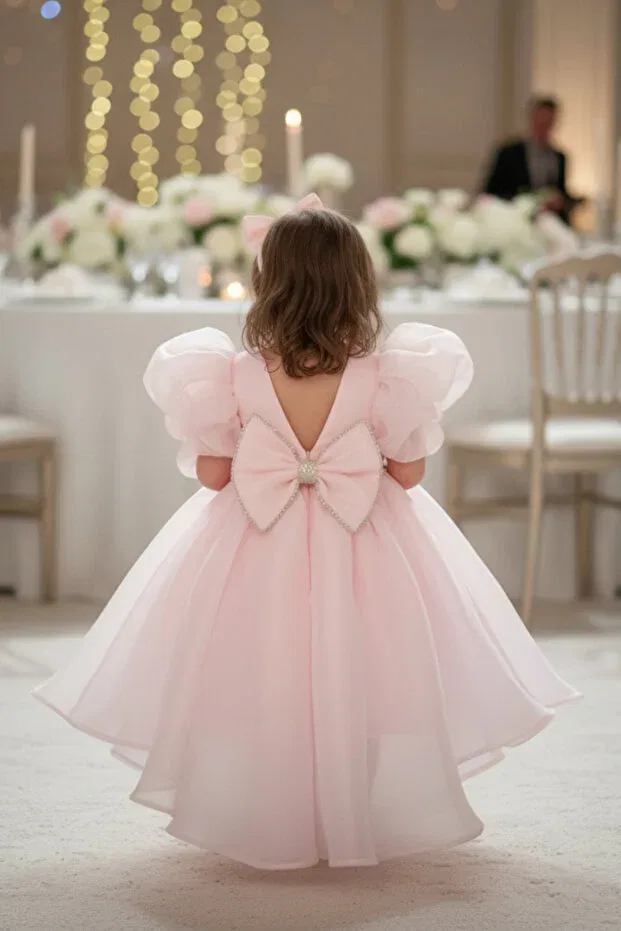 Детское платье для девочек пышное Bertuğ Bebek, Pink