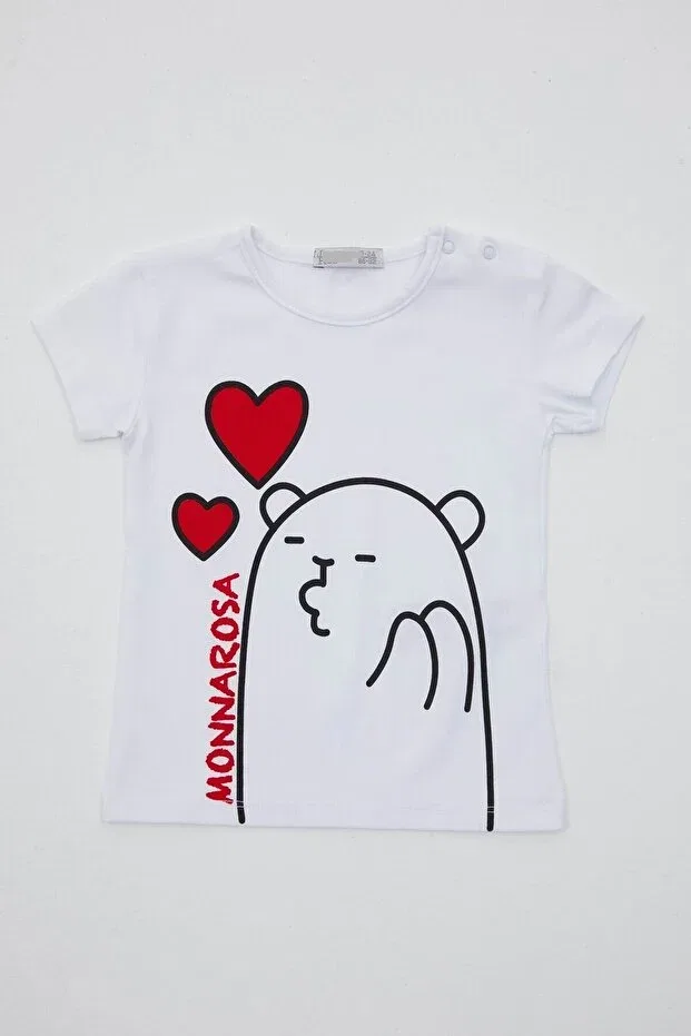 Детская футболка с принтом Basics Elefantejr, White