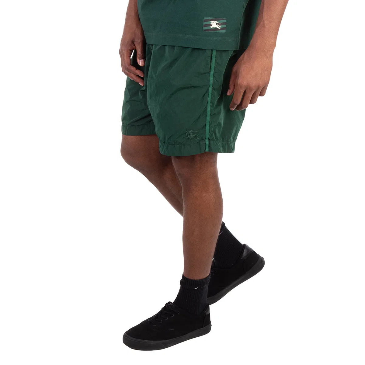 Плавки с эластичным поясом на шнурке Drawstring Elasticated Waistband Swim Shorts Burberry, Ivy — фото 2