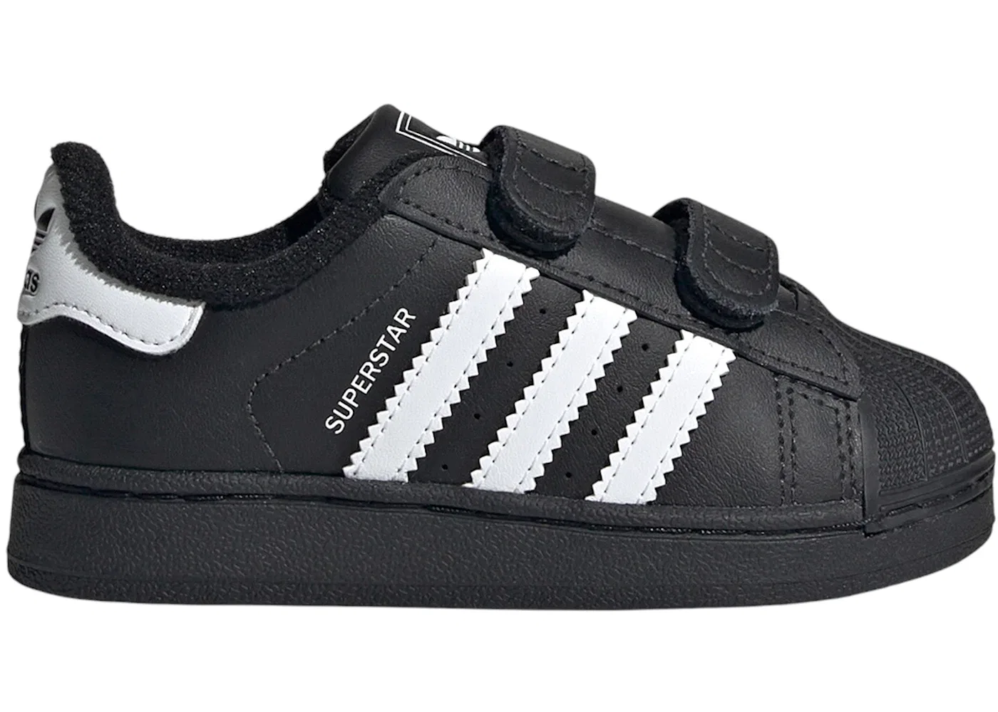 Детские кроссовки Lifestyle с липучками Adidas Superstar II Comfort Closure, Core Black/Cloud White/Core Black