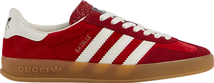 Лимитированные кроссовки Adidas Adidas x Gucci Wmns Gazelle 'Red Velvet', красный