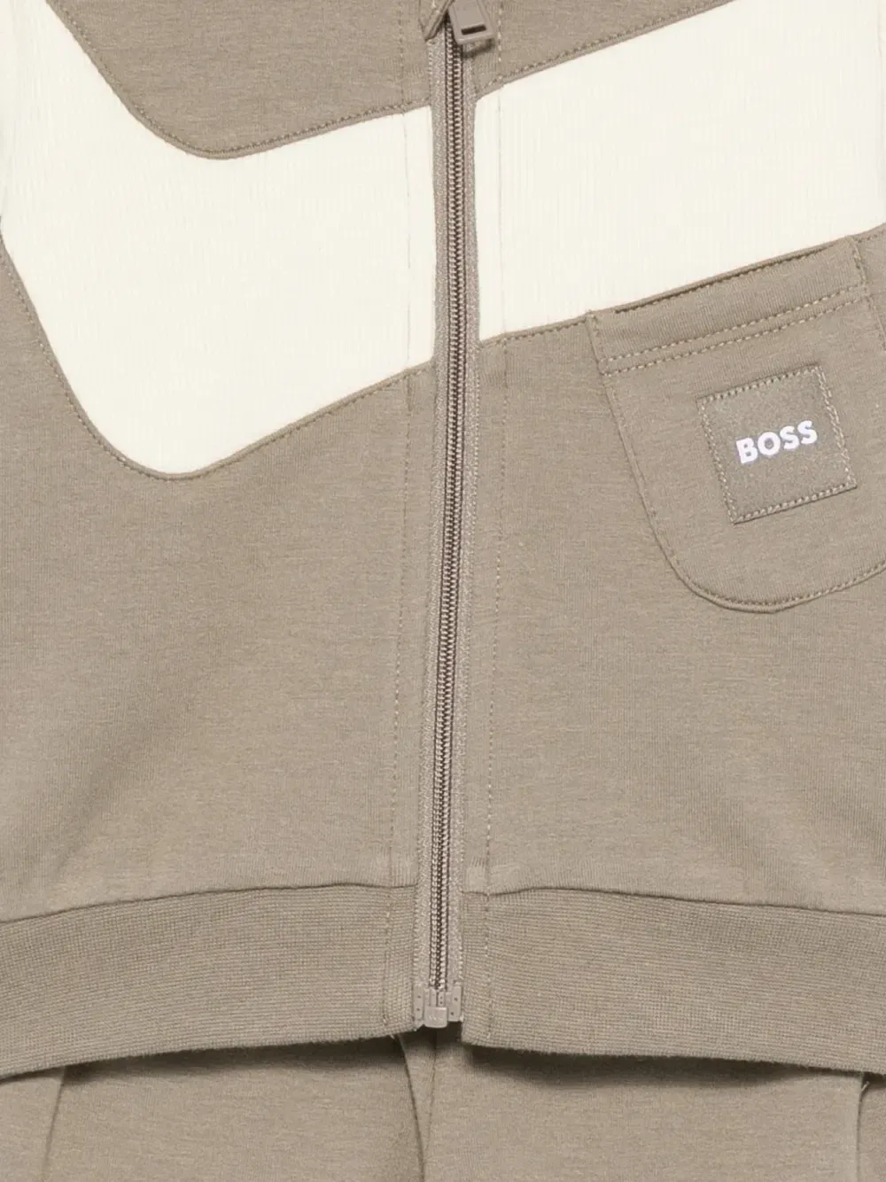 Спортивный костюм с логотипом-нашивкой Boss Kidswear, зеленый — фото 3