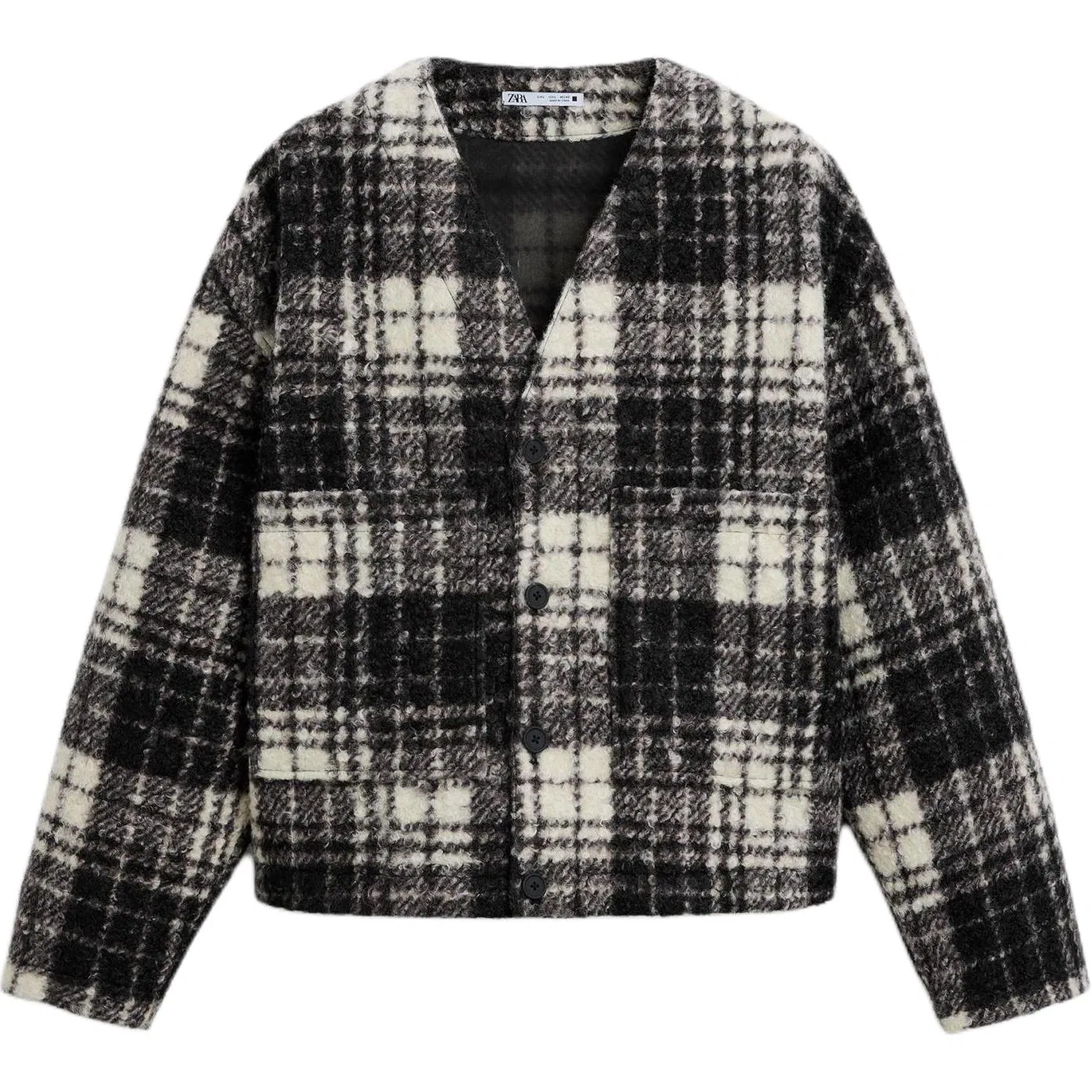 Мужская куртка с принтом ZARA, Black/White