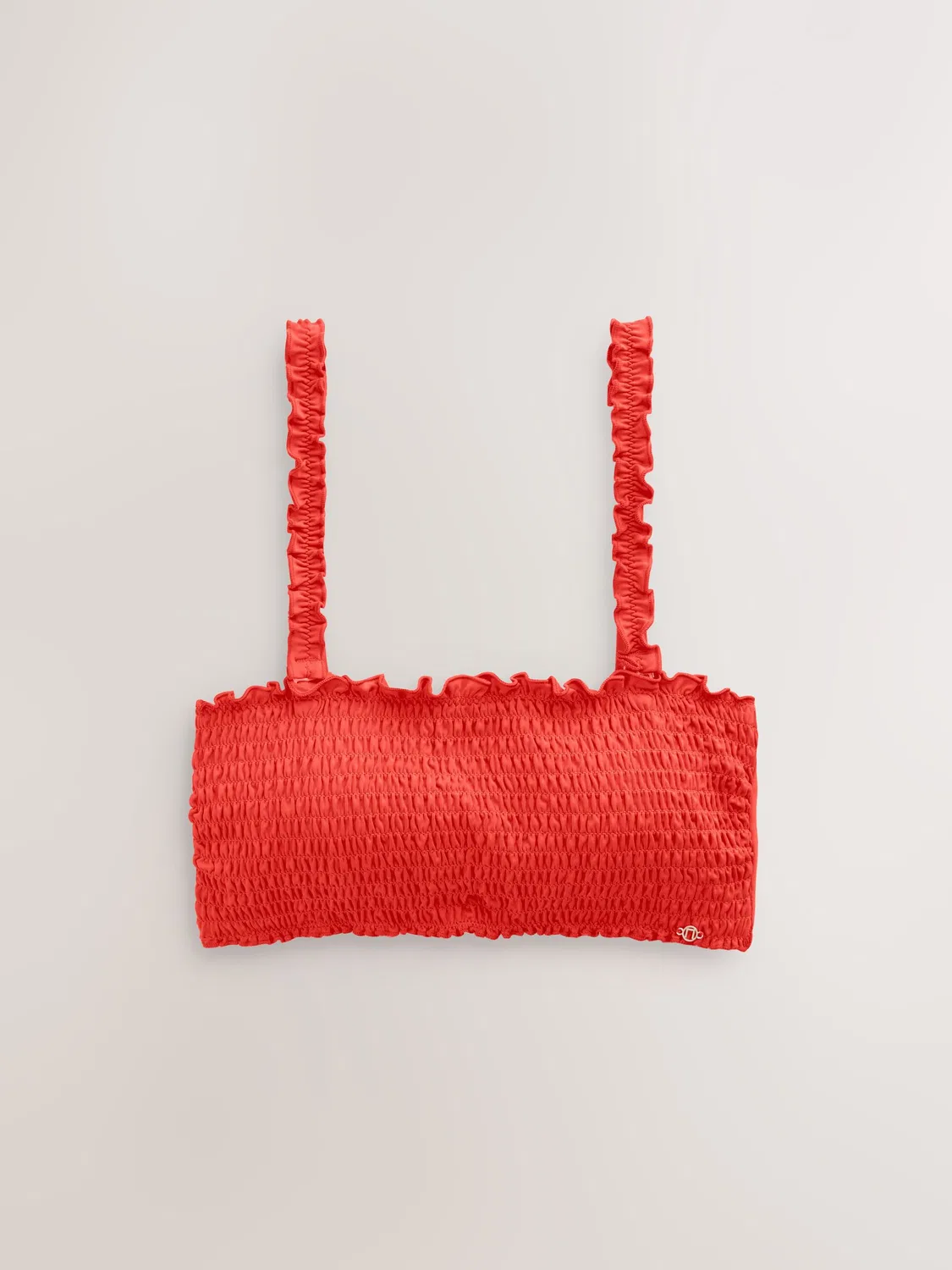 Топ бикини с защитой SPF 50+, Red Shirred Bandeau Next, красный — фото 4