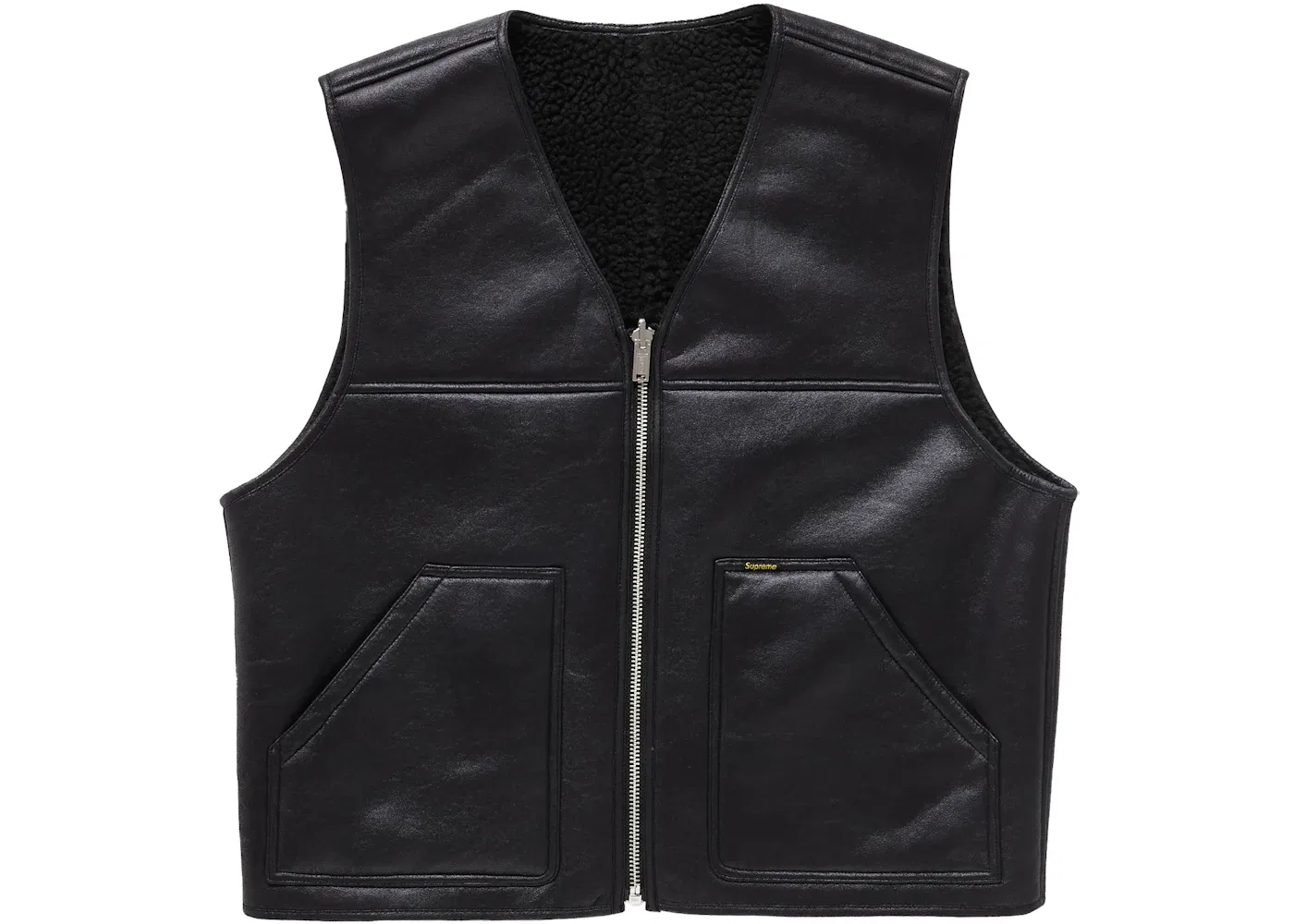 Мужской жилет из искусственного меха двусторонний Supreme Vest, Black