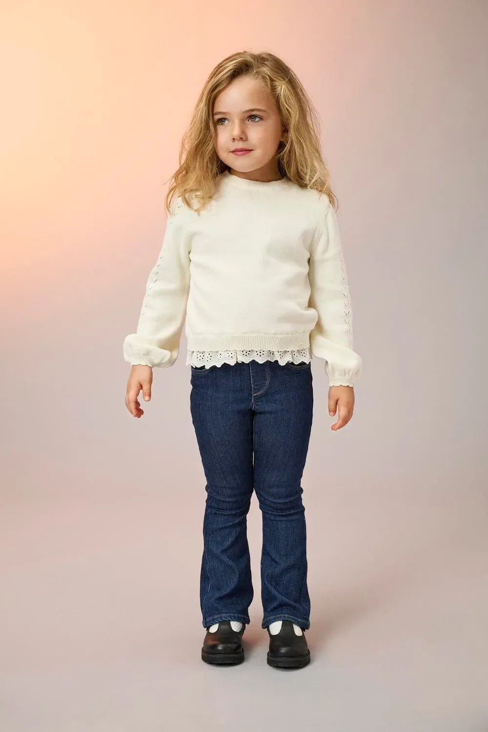 Джинсы клеш Kmgrain Mini Kids Only, темно-синий — фото 3
