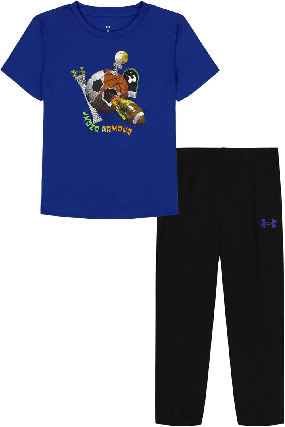 Детский спортивный комплект футболка и джоггеры Under Armour, 2 предмета, Royal Tech