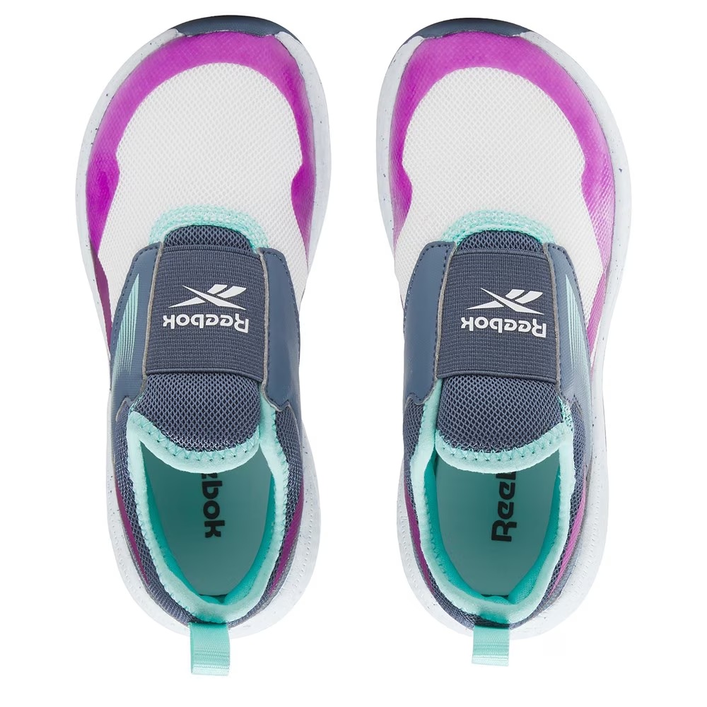 Детские кроссовки без шнурков Reebok nano play little/big kid, white/shadow/aqua — фото 3