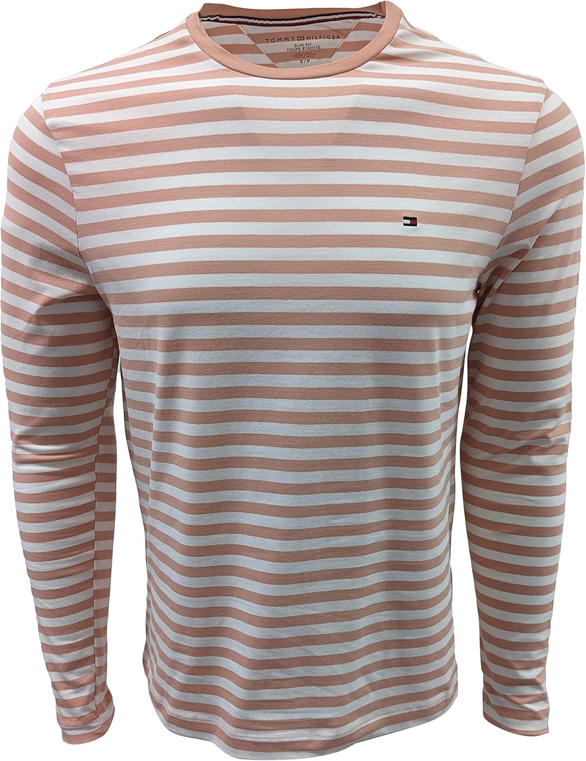 

Мужская футболка Tommy Hilfiger с длинным рукавом и круглым вырезом, Peach/White, Белый, Мужская футболка Tommy Hilfiger с длинным рукавом и круглым вырезом, Peach/White