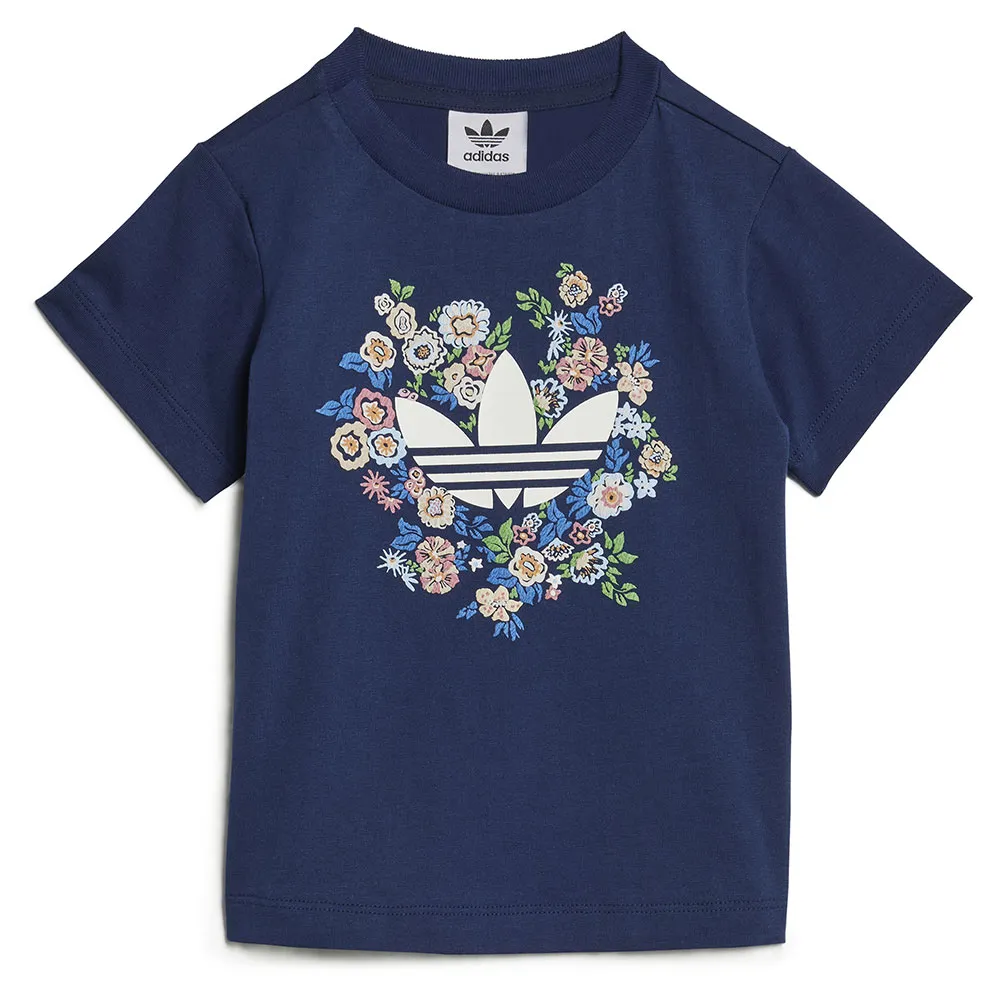 Комплект adidas Originals X Liberty London Shorts & Tee, синий — фото 2