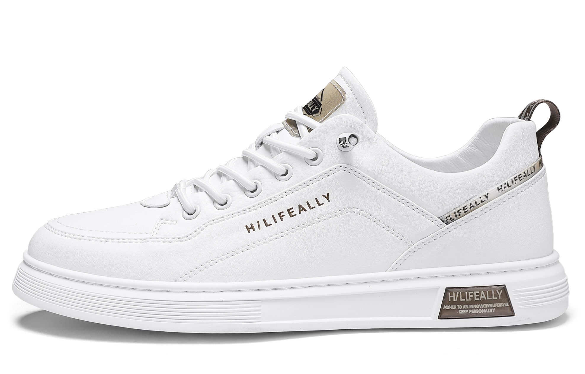 

HLA Стильные скейтерские кроссовки мужские бело-коричневые, цвет White Brown