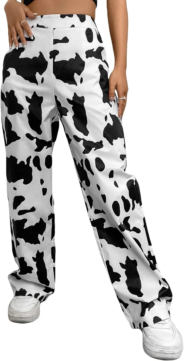 

Женские джинсы WDIRARA с высокой талией и прямыми штанинами в технике тай-дай