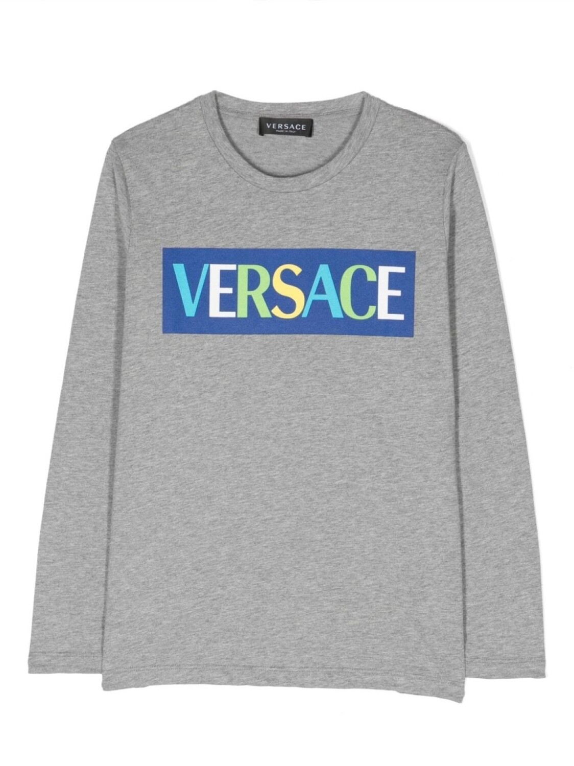 

Versace Kids футболка с длинными рукавами и логотипом, серый