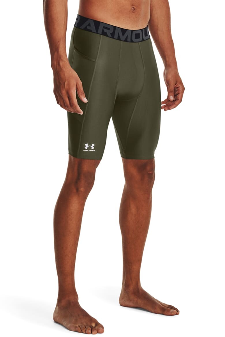 

Шорты для фитнеса с ремешком с логотипом и HeatGear Under Armour, хаки
