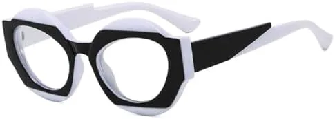 

Ретро-очки овальной формы с двойным цветом, модные, с прозрачным градиентом, UV400, для мужчин, панк-стиль, леопардовый принт. 2027 год MTZJH, White Black Clear