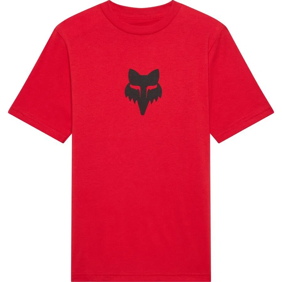 Детская футболка с изображением головы лисы Fox Racing, Tibetan Red